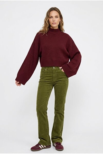 Neden Tekstil Pulover tricotat crop cu mâneci largi Premium Batwing pentru femei