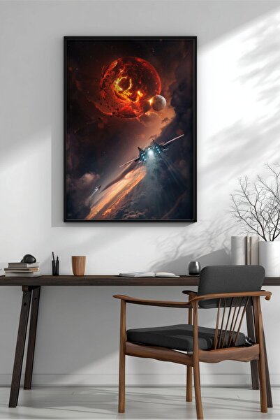 KEYFHOME Colaterală Fantastic Science Fiction Artă Înrămată MDF Tablou Poster...