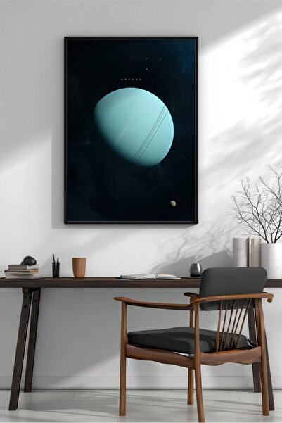 KEYFHOME Uranus Planeta Spațiu Nr. 2 Tablou MDF înrămat Poster Living Decor d...