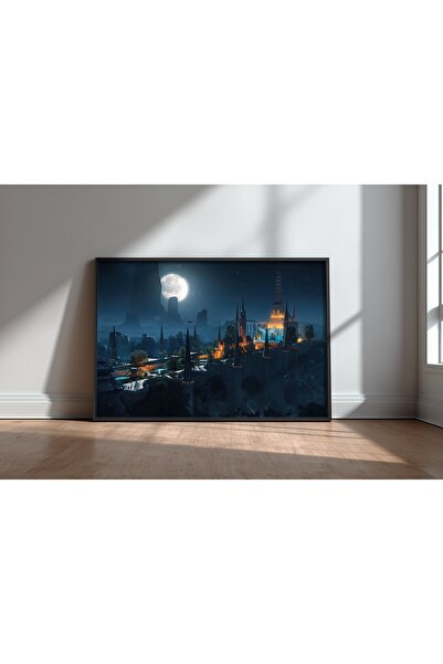 KEYFHOME Abbey of the Skies Night Fantastik Science Fiction Art Tablou MDF în...