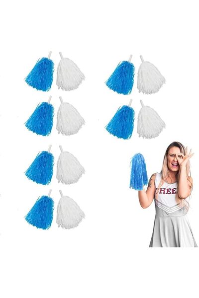 X SPRING Pom Poms Cheerleading, 12PCS Metallic Foil Cheer Poms with Handles, ...
