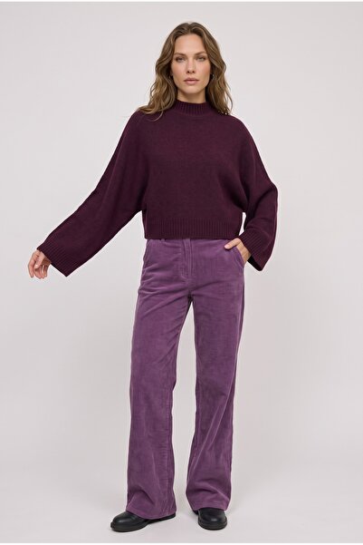 Neden Tekstil Pulover tricotat crop cu mâneci largi Premium Batwing pentru femei