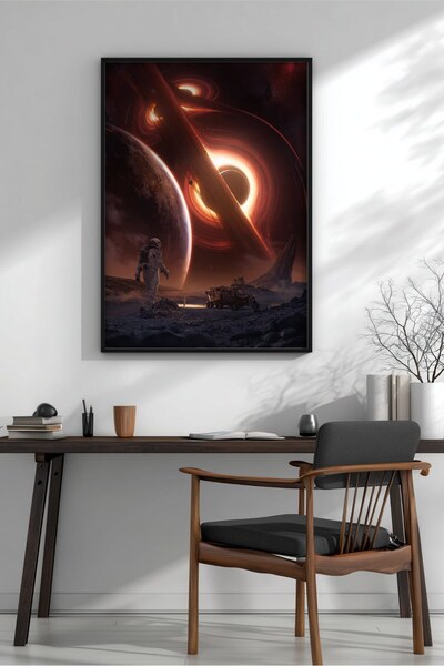 KEYFHOME Cosmic Tango Science Fiction Space MDF cu ramă Tablou Poster Living ...