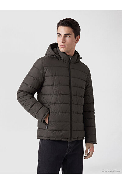 LC Waikiki Winter Jackets - Khaki - Puffer