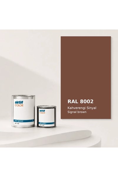 Aktif Color PVC Pimapen ve Alüminyum Doğrama Boyası RAL 8002 Kahverengi Sinyal 1 kg + 500 g Set