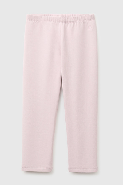 United Colors of Benetton Girl's dusty rose regular fit leggings with logo em...