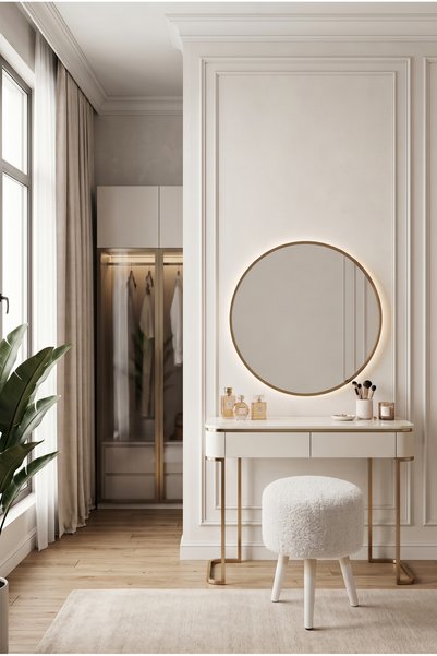 POFİTTO Trend Yuvarlak Balkon Mutfak Salon Ayak Uzatma Pufu Ahşap Ayaklı Özel...