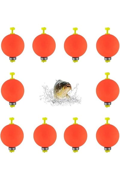 GENERAL 10Pcs Fishing Bobbers Floats,Eva Foam For Snap-On Spring Floats Weigh...