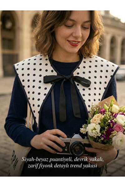CROCUS DESIGN Guler de umăr cu model cu buline, în tendințe