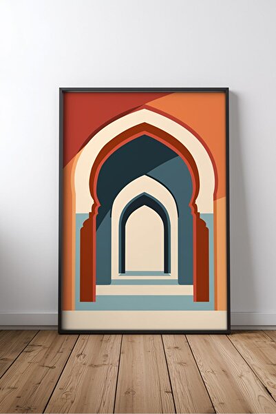 KEYFHOME Moschee și arhitectură islamică nr. 94 Tablou MDF înrămat Poster pen...