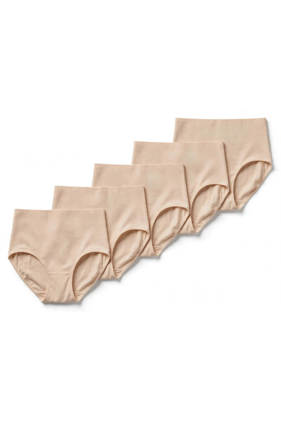 Kom Basic Maxi 5'li Siyah Yüksek Bel Pamuklu Kadın Külot Seti - Cotton Micro ...