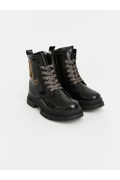 LC Waikiki Lcw Steps Black Girls' Boots with Nevavm Difference