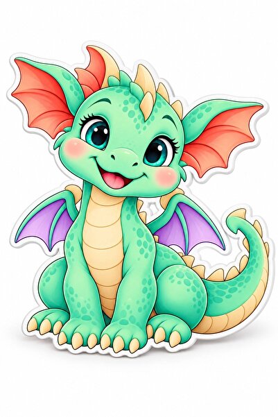 ShopPrint Decor Dragon prietenos din PVC Forex 3 mm, decupat pe contur, 64x80 cm