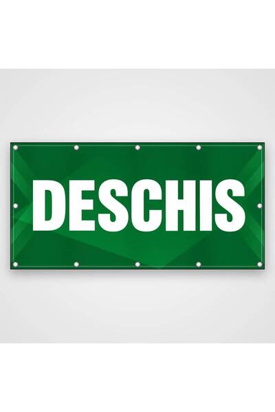 ShopPrint Banner Deschis – verde, foarte lizibil, 100x50 cm, frontlit cu tiv ...
