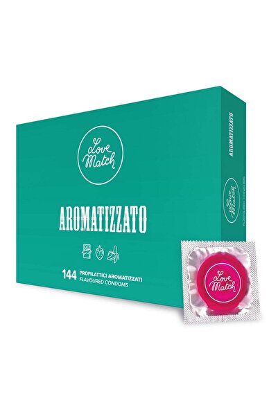 Love Match Prezervative Aromatizzato cu arome de ciocolată, căpșuni și banane...