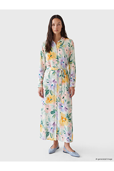 LC Waikiki Nevavm with Difference Lcw Everyday Ecru Viscose Floral Standard &...