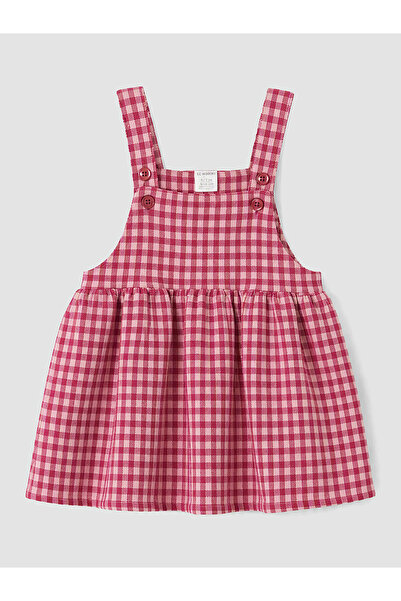 LC Waikiki Lcw Baby Pink Baby Girl Plaid Gabardine Dress with Nevavm Difference