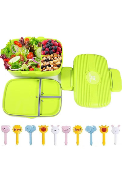 TAPIT 850ml Kids & Adults Bento Lunch Box, Multi Compartment Leakproof Food C...