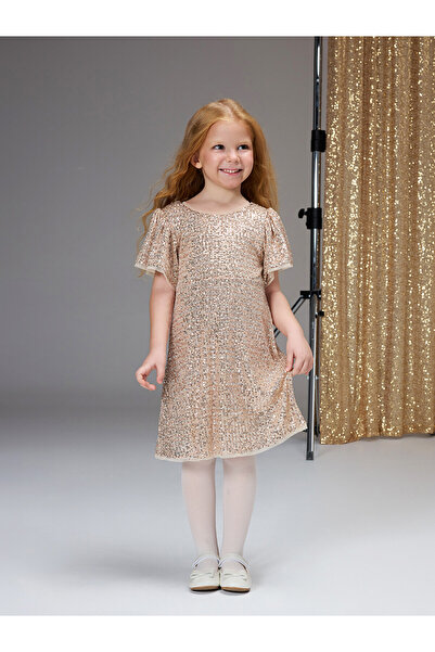 LC Waikiki Lcw Kids Yellow Sequined Girls Evening Dress with Nevavm Difference