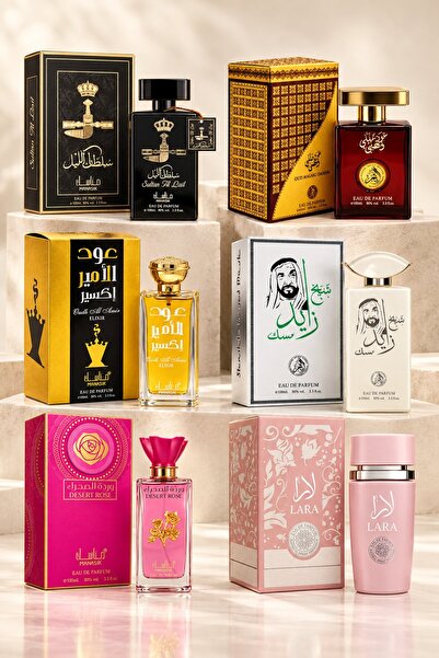 OEM Set 6 parfumuri arăbești 6x100 ml – Colecția Sultan: Desert Rose, Lara Pi...