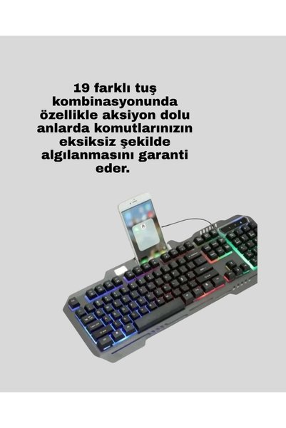 RGB Aydınlatmalı Oyuncu Klavye Mouse – Mekanik Hissiyat, Maksimum Kontrol