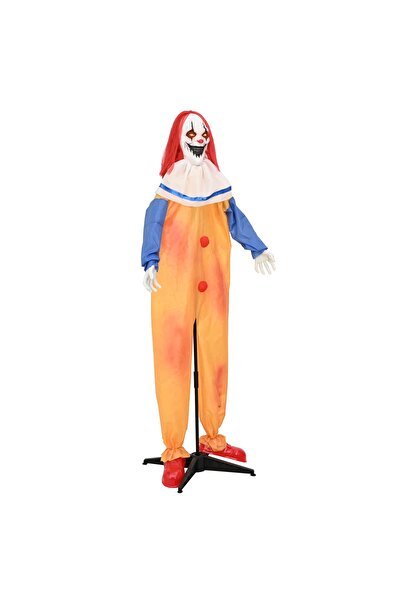vidaxl Clovn înfricoșător de Halloween SPOOKA Galben și Albastru