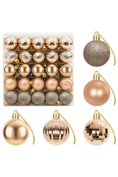 vidaxl Set de globuri de Crăciun 100 buc. Rose Gold 4 cm Polistiren