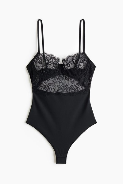 H&M Mikrofiber ve Dantel Body Light Shape