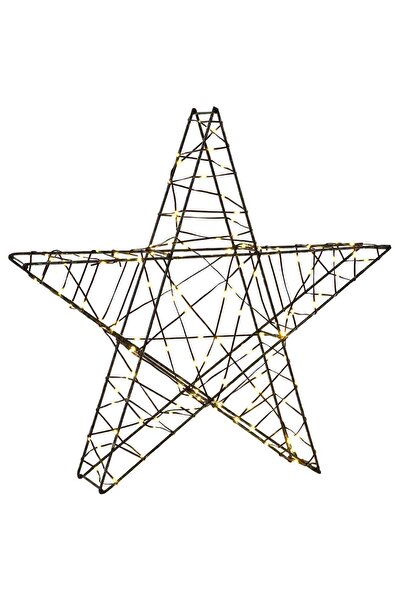 vidaxl Stea de Crăciun 3D 120 LED-uri Alb cald 55 x 53,5 x 10 cm
