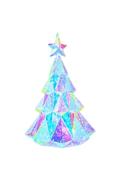 vidaxl Brad de Crăciun LED prismatic iridescent Multicolour
