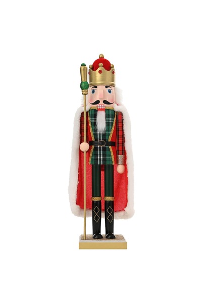 vidaxl Crăciun Nutcracker TURKU Roșu și Negru 50 cm