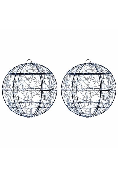 vidaxl Lumină decorativă de Crăciun 2 buc. 600 LED-uri Alb rece