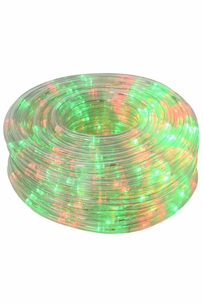 vidaxl Furtun luminos LED de Crăciun 240 LED-uri Roșu, Verde 10 m