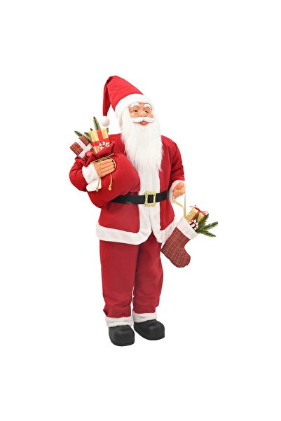 vidaxl Figurină Moș Crăciun Roșu 180 cm Poliester