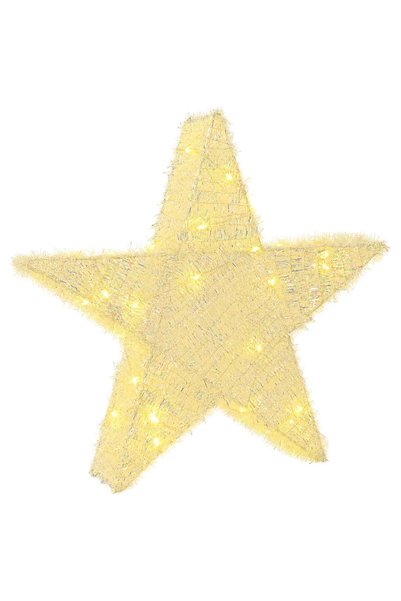 vidaxl Stea de Crăciun 3D 50 LED-uri Alb cald 55 x 53,5 x 10 cm