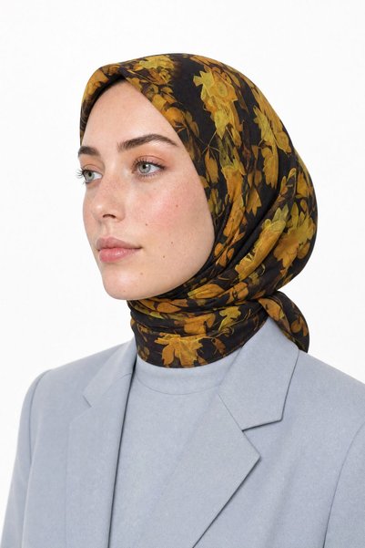 Mooncorn Velvet Pattern Hebei Silk Scarf