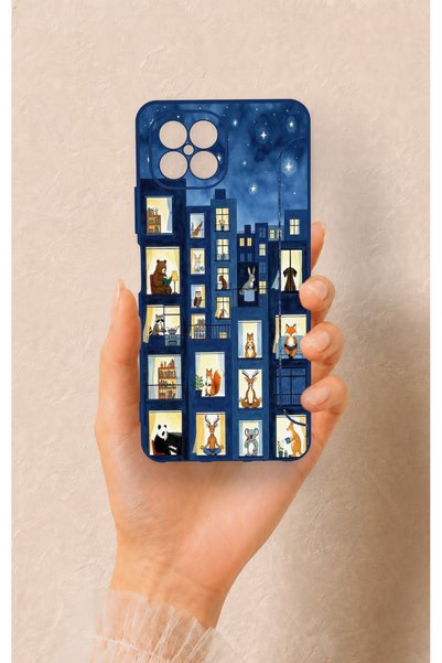 Vip Case Omix X600 Compatible Starry Apartment Patterned Silicone Case