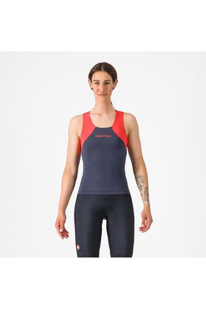 Castelli cycling tank top - Sole W Top - navy blue | red