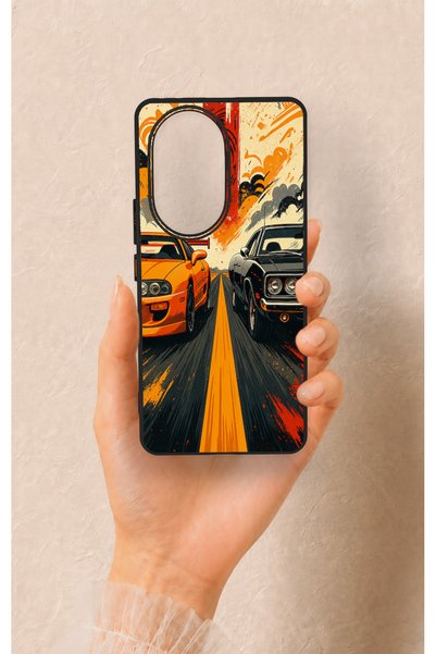 Vip Case حافظة سيليكون متوافقة مع هاتف Honor 200 Pro 5G بنمط سيارة باللونين ا...