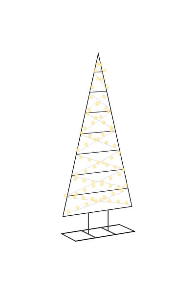 vidaxl Pom de Crăciun din metal KUOPIO 180 cm Alb cald