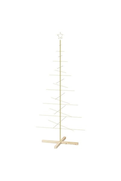 vidaxl Pom de Crăciun din metal KUOPIO 180 cm Oțel Auriu