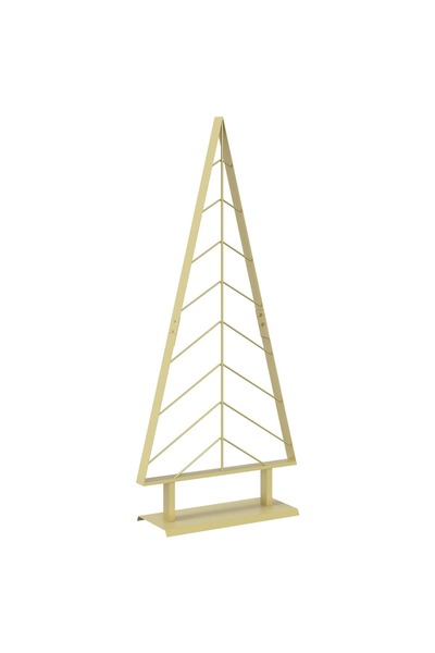 vidaxl Brad de Crăciun din metal cu suport KUOPIO 125 cm Oțel Auriu