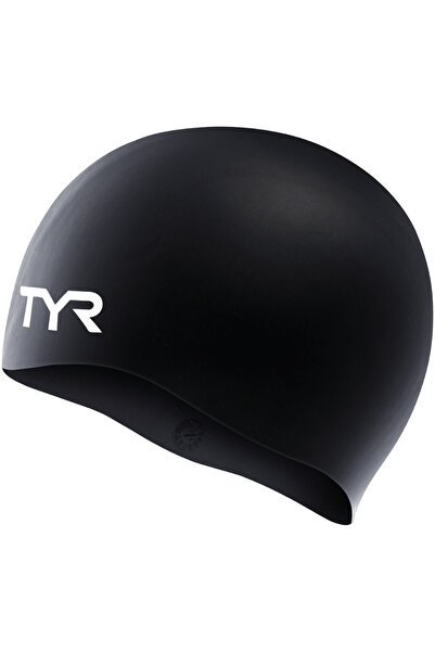 TYR Wrinkle-Free Silicone Swimming Cap - Black | Wrinkle-free