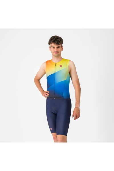 Castelli costum triatlon fara maneci - Free Sanremo 3 Suit Sleeveless - albas...