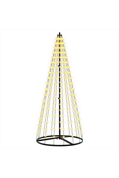 vidaxl Brad de Crăciun LED 165 cm 270 LED-uri Alb cald Fier Negru
