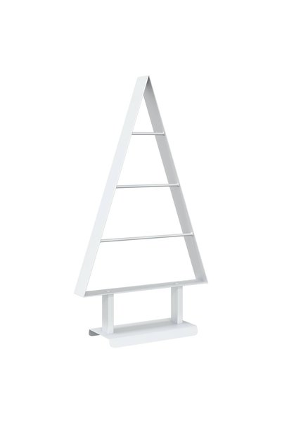 vidaxl Pom de Crăciun din metal KUOPIO 60 cm Oțel Alb