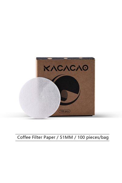 Choice LZ01-51MM-100PCS ورق فلتر قهوة KACACAO مقاس 51/53/58 مم، أوراق فلتر مي...