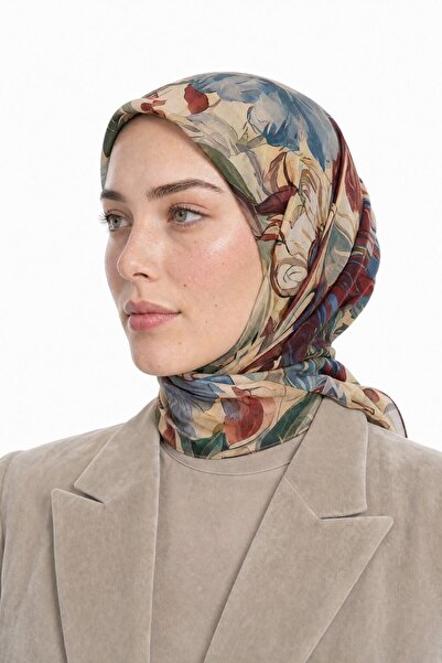Mooncorn Botanic Pattern Hebei Silk Scarf