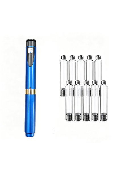 Choice Blue-10 bottle Reusable Peptide Pen,Insulin Pen Reusable Adjustable Do...