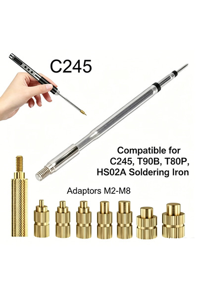 Choice رؤوس لحام C245 طراز HS02A لآلة لحام الصواميل الحرارية M2-M8، طقم مدمج ...